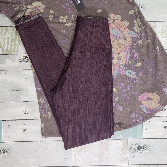 Agnes & Dora Pants - Xs Wine Knit Jeggings By A&D